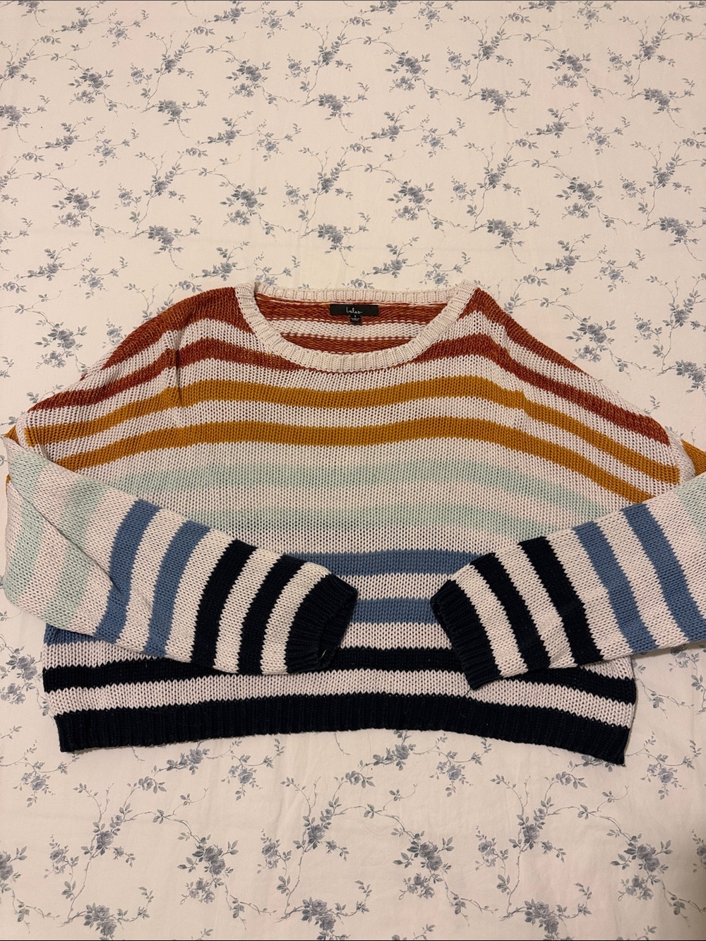 Lulu’s Striped Multi-Color Knit Sweater - Women's Small